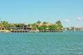 Mooloolaba, Queensland, Australia - October 1, 2018: Luxury waterfront homes. Royalty Free Stock Photo